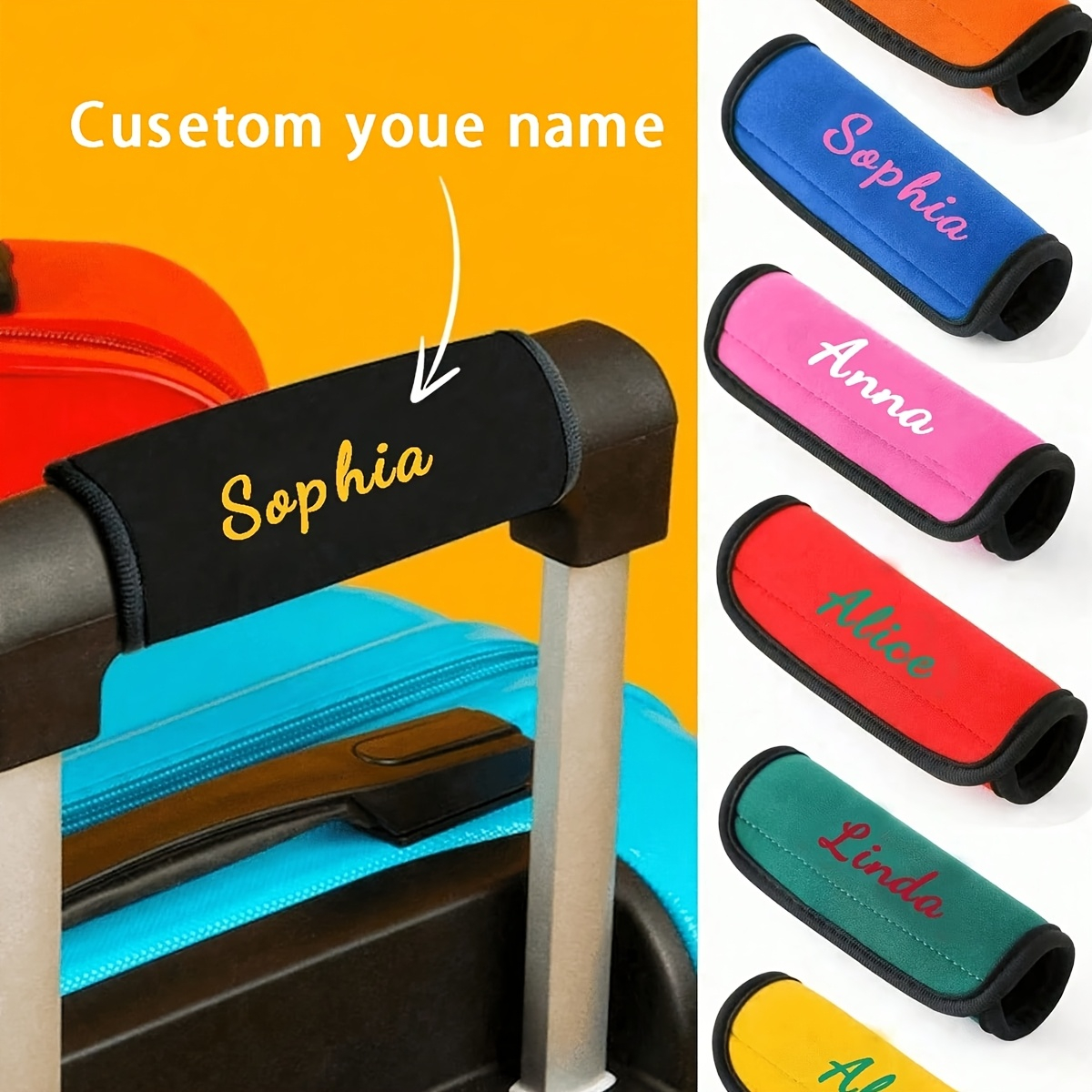 Travel Accessories Sale - Custom Name Luggage Handle Cover, Custom