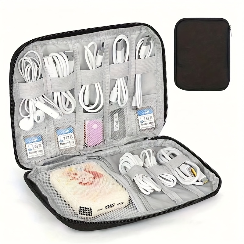 Travel Accessories Box - Travel Cable Organizer Case: 1pc, Multi-Pocket,