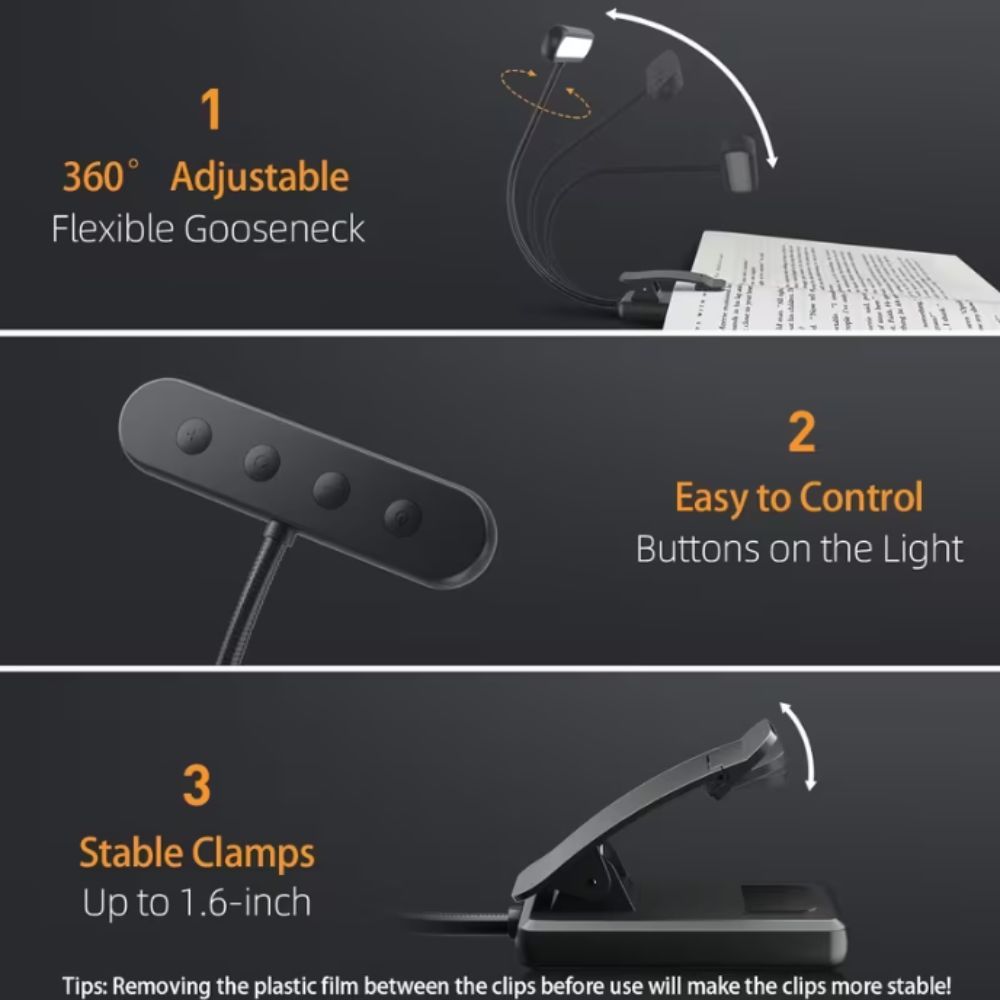 Rechargeable USB Rechargeable  - огляд і ціна Book Light Flexible