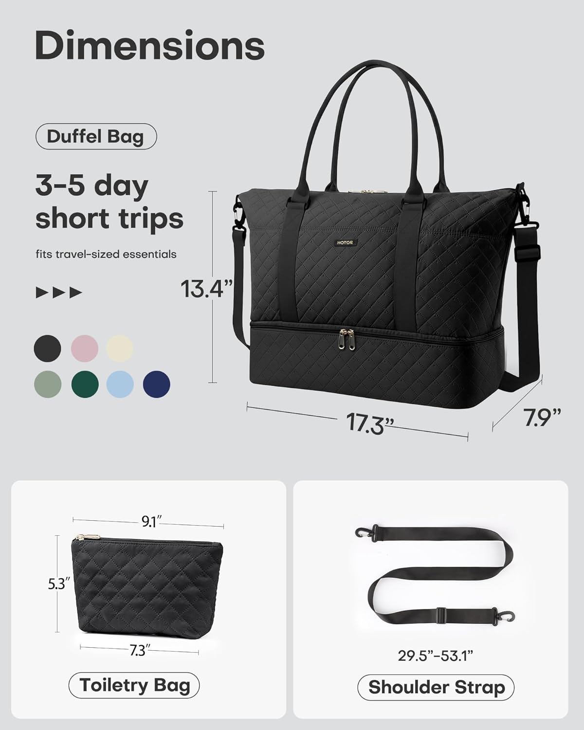 HOTOR Travel Duffel Bag - Week - огляд і ціна Travel Accessories Bag For Women
