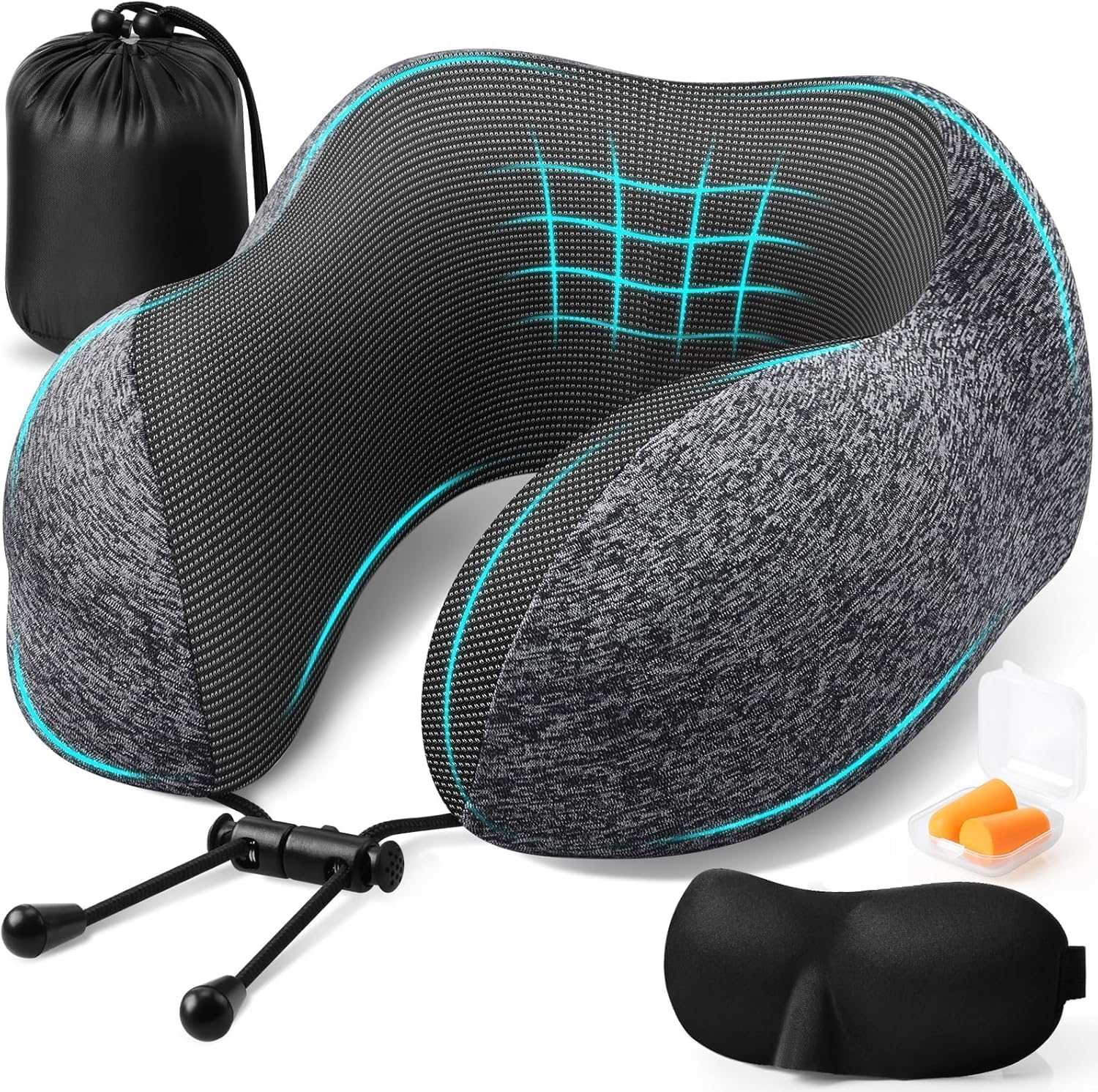 Travel Pillow Set with Memory  - огляд і ціна Earplug Set Foam