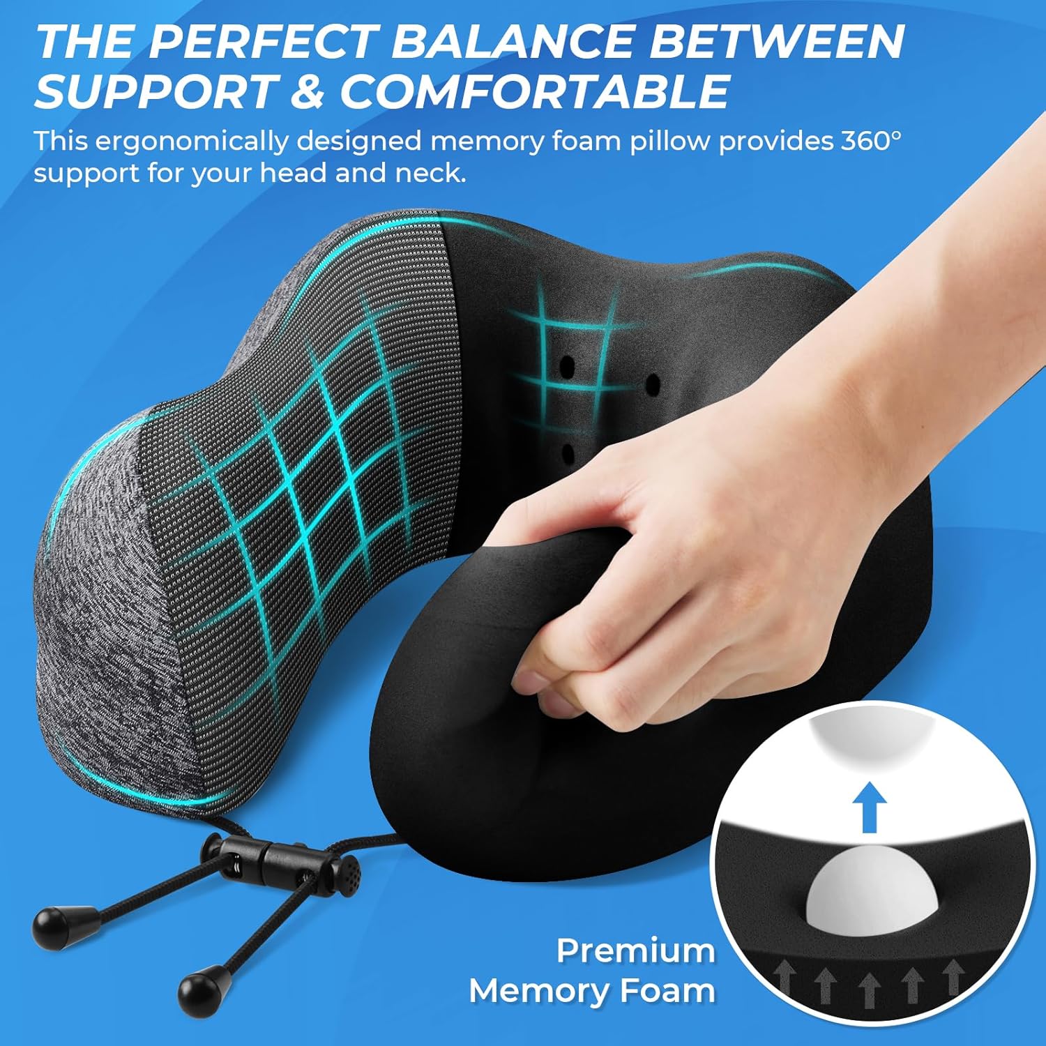 Travel Pillow Set with Memory  - огляд і ціна Earplug Set Foam