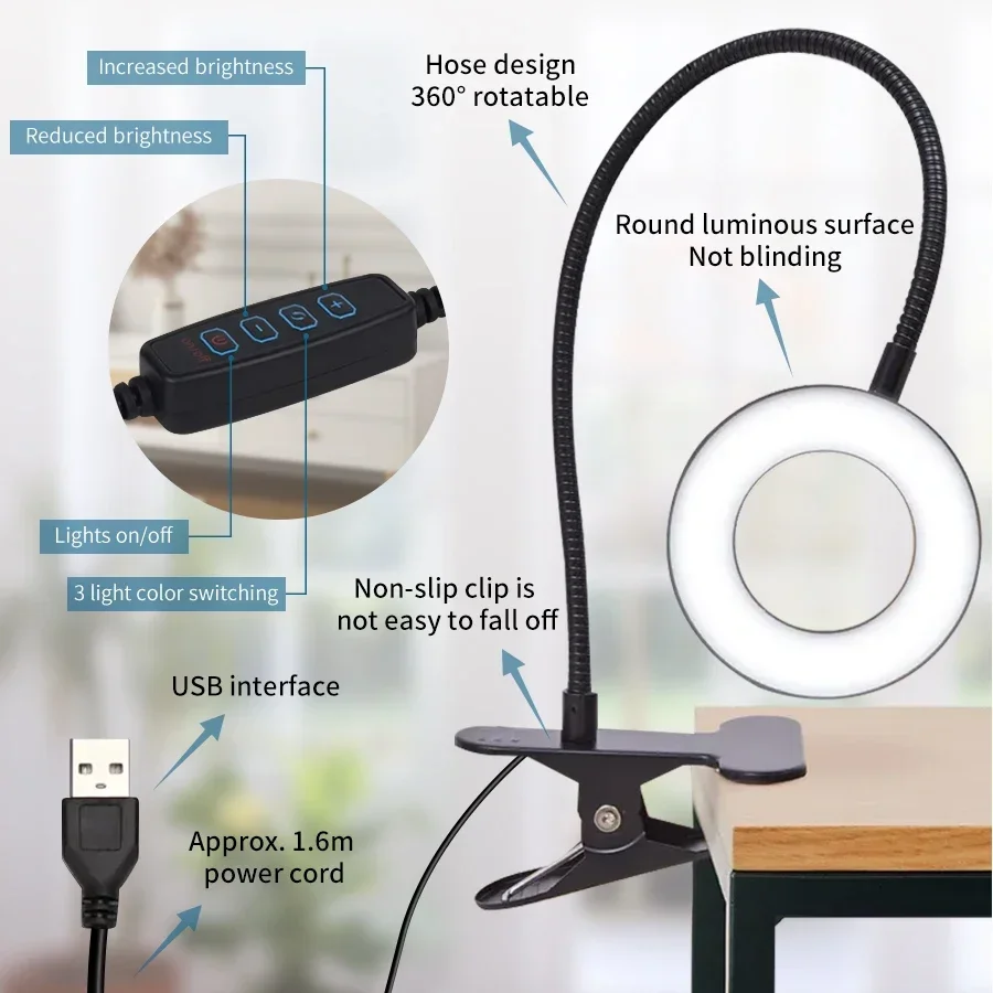 LED Clip On Reading Desk Lamp  - огляд і ціна Book Light Flexible
