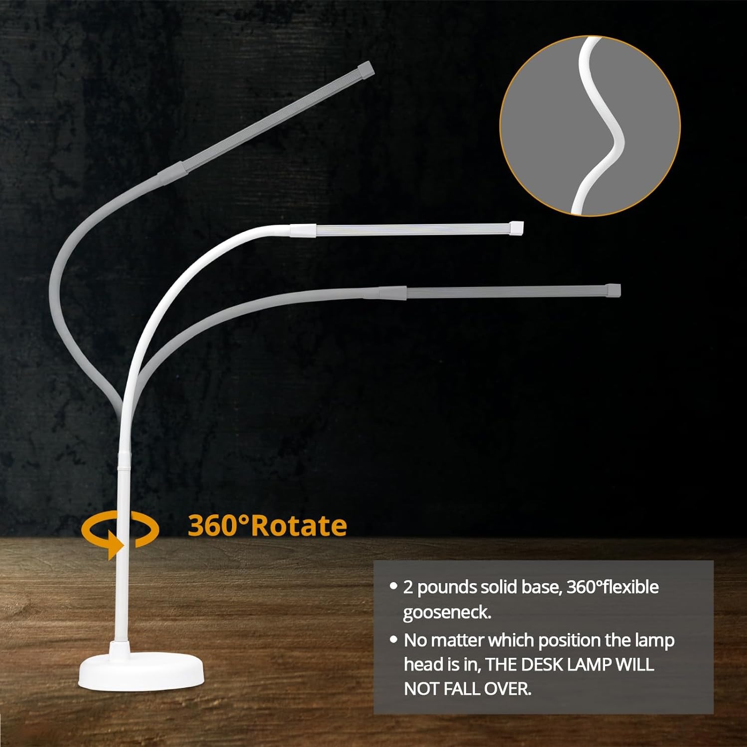 Eye-Caring LED Desk Lamp with  - огляд і ціна Book Light Flexible