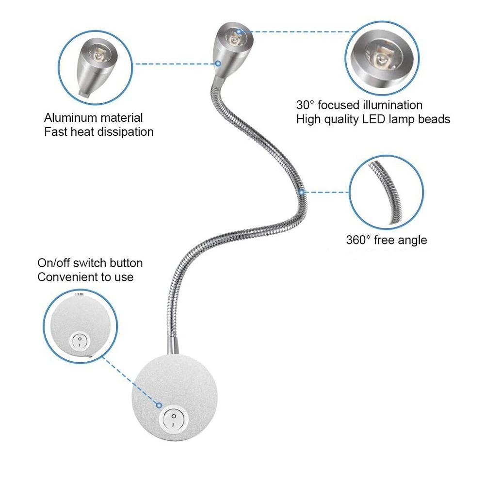 Tokili Direct Plug Reading Lam - огляд і ціна Book Light Flexible