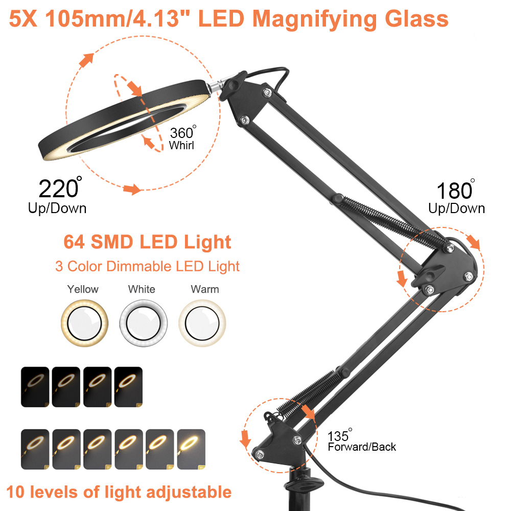 NEWACALOX Flexible Desk Large  - огляд і ціна Book Light Flexible