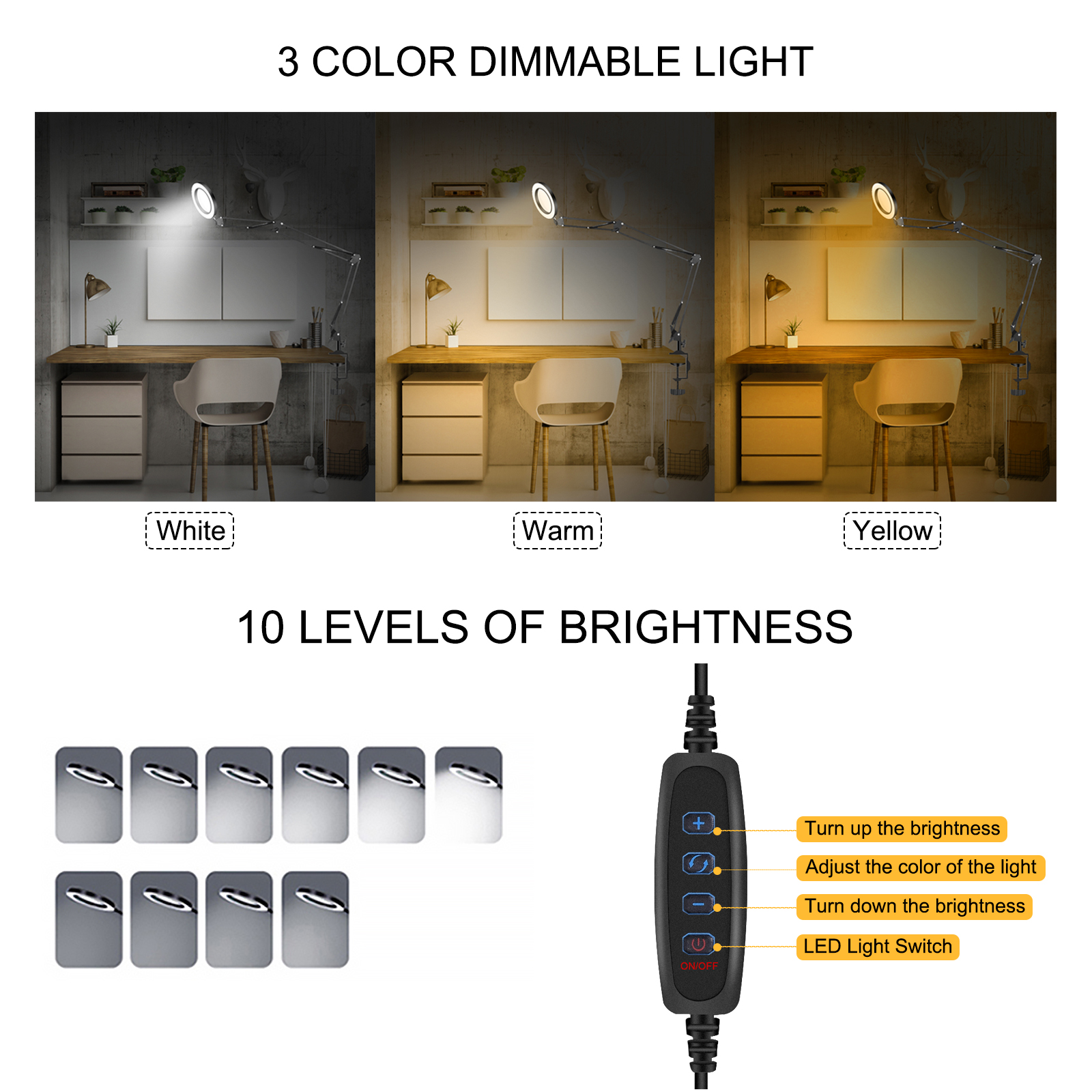 NEWACALOX Flexible Desk Large  - огляд і ціна Book Light Flexible