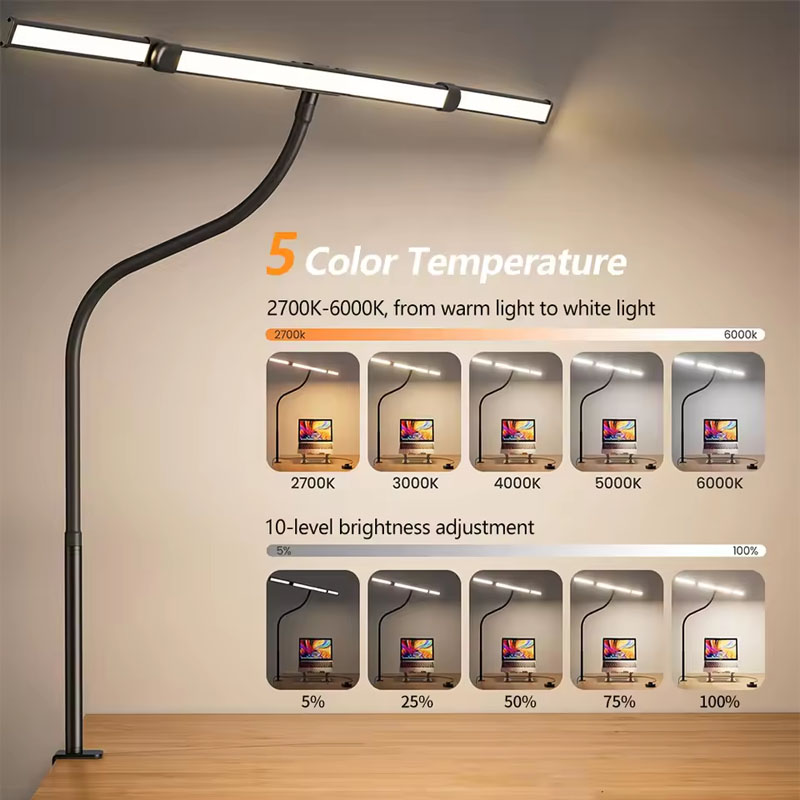 LED Desk Lamp Eye-Caring Desk  - огляд і ціна Book Light Flexible